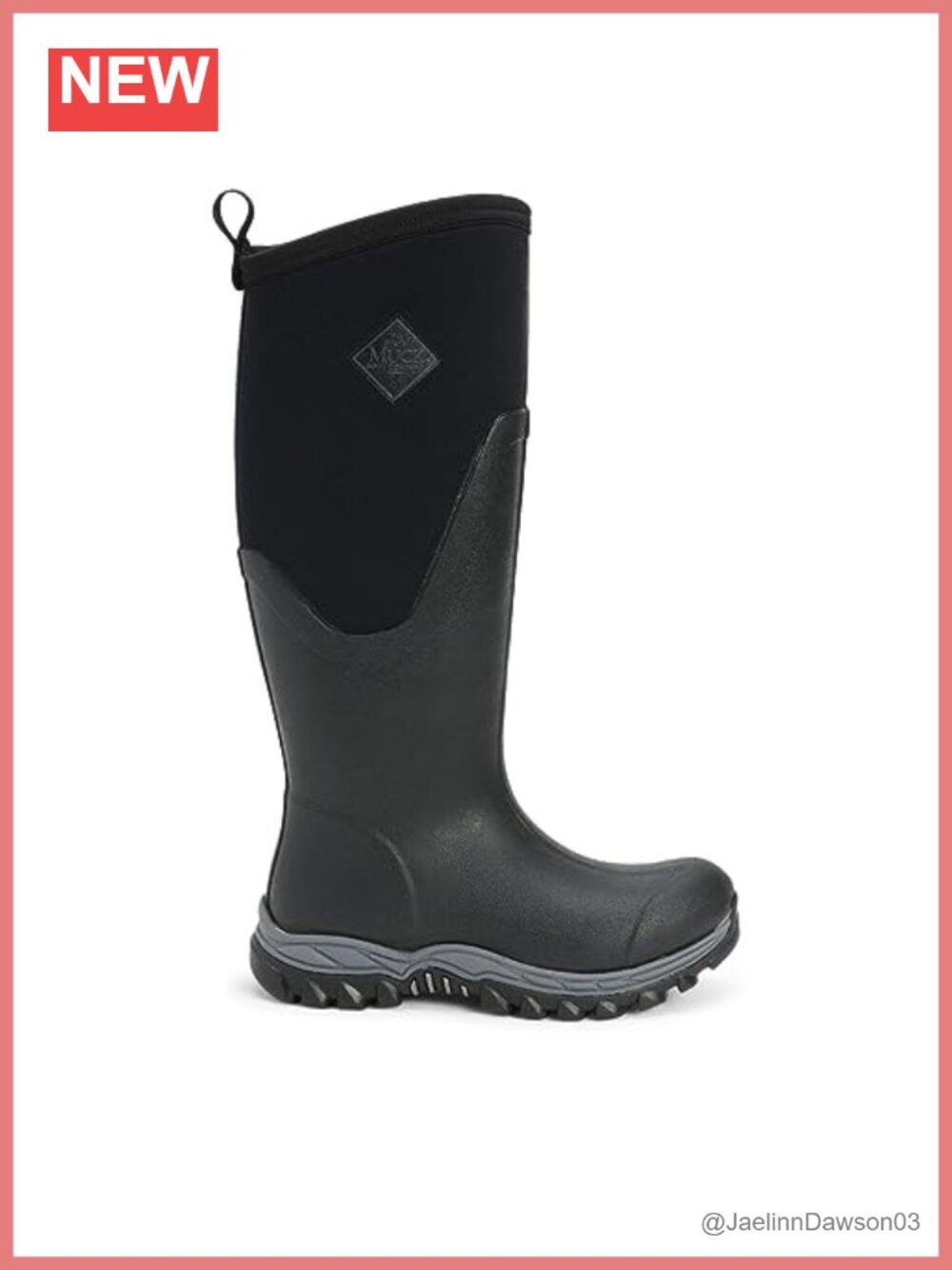 Women's Waterproof Knee-High Slip-On Neoprene Insulated Rain Boot